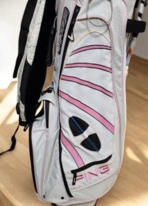 Olive　送料無料/お買得品　PING キャディバッグ ホワイト/ピンク
