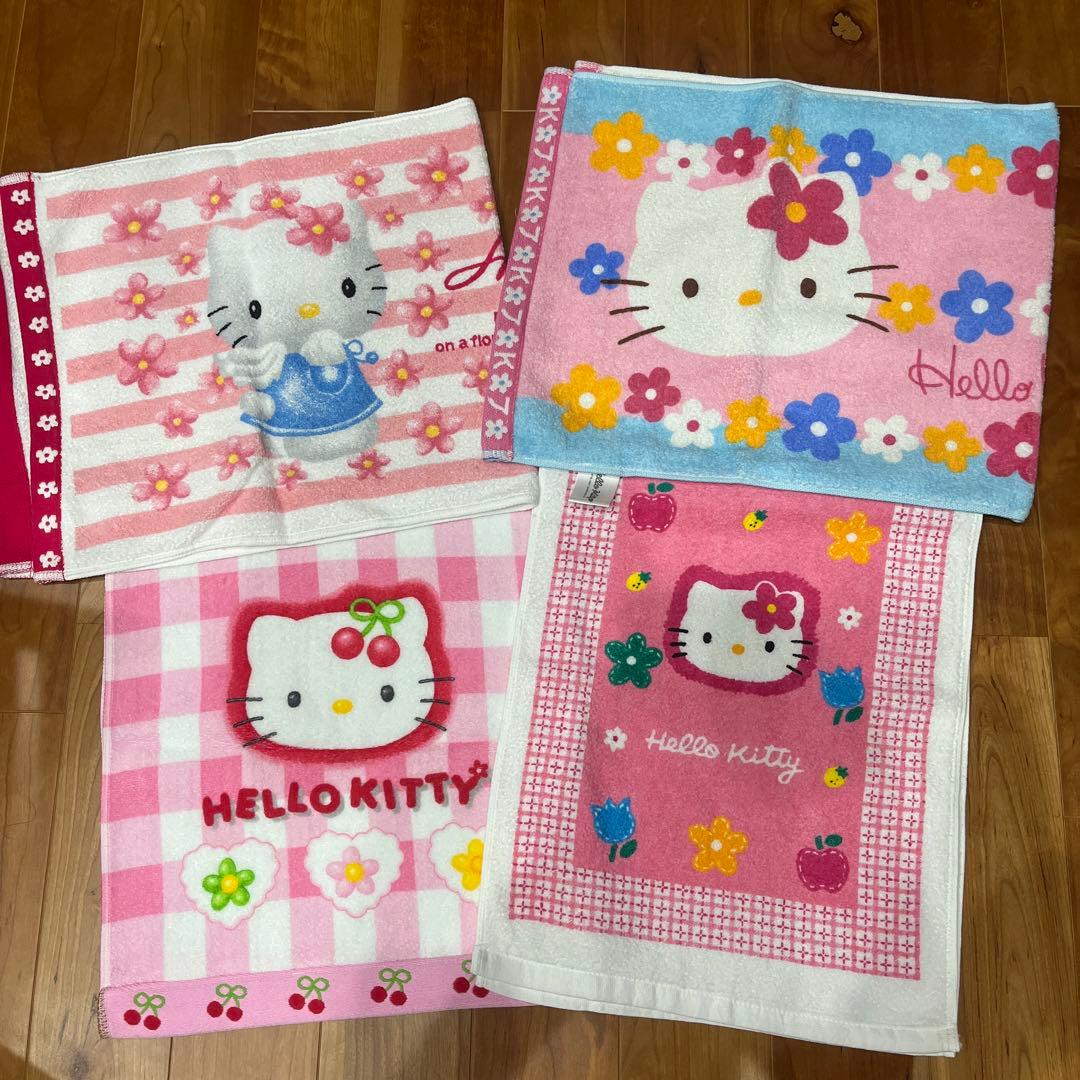 平成レトロ キティちゃん タオル５枚新品未使用