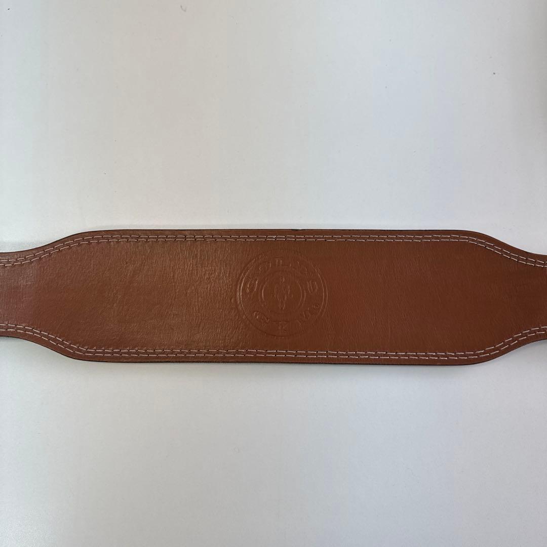 Gold's Gym レザー パワーベルト ブラウン　L