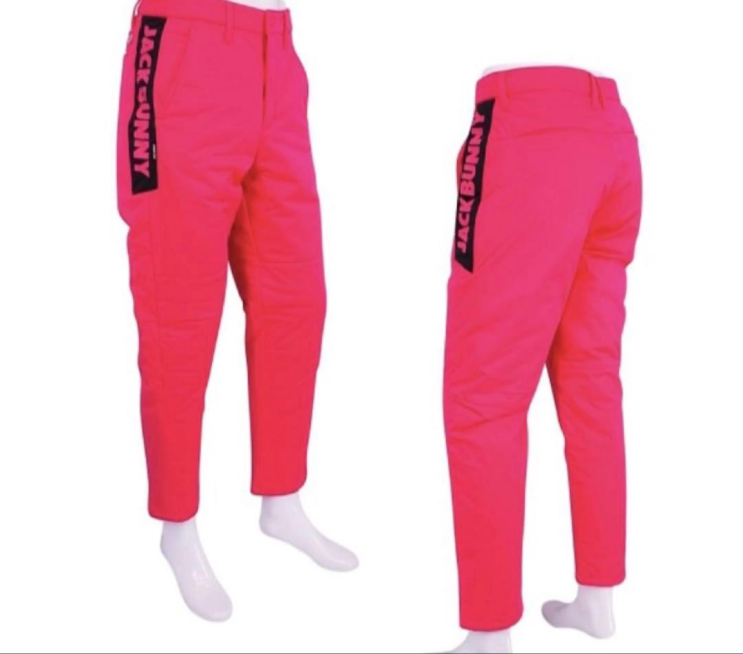 新品 パーリーゲイツ ジャックバニー PEスムース 中綿パンツ(5)L/ピンク