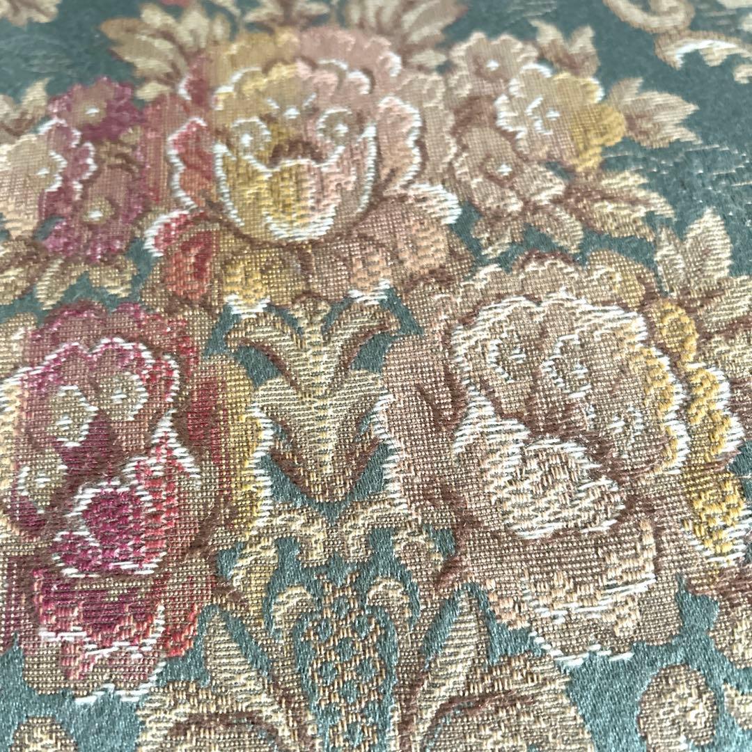 値下げ❗️アンティーク　イギリス　バルーンバックチェア　キャスター付き　ゴブラン織