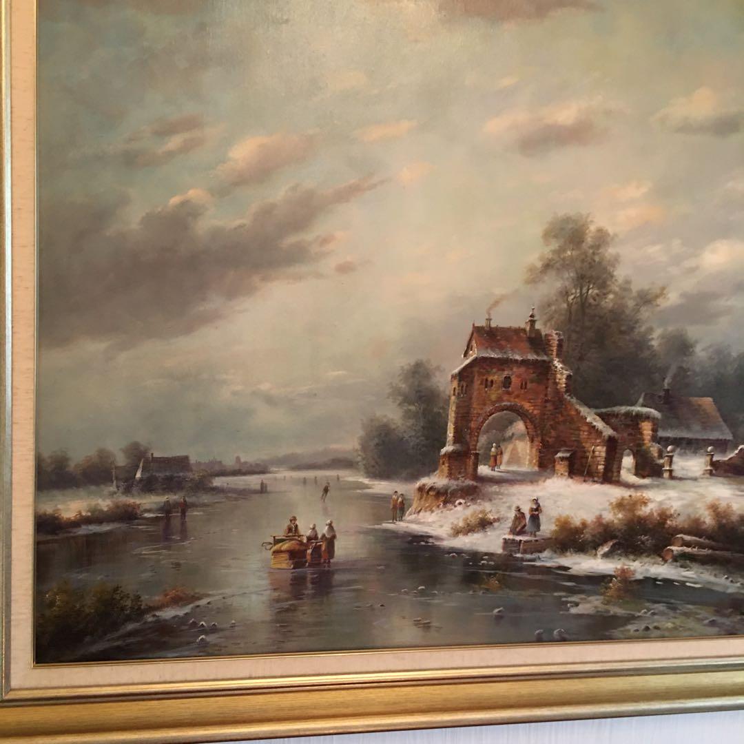 油絵ドイツ画家ホーゲン作品