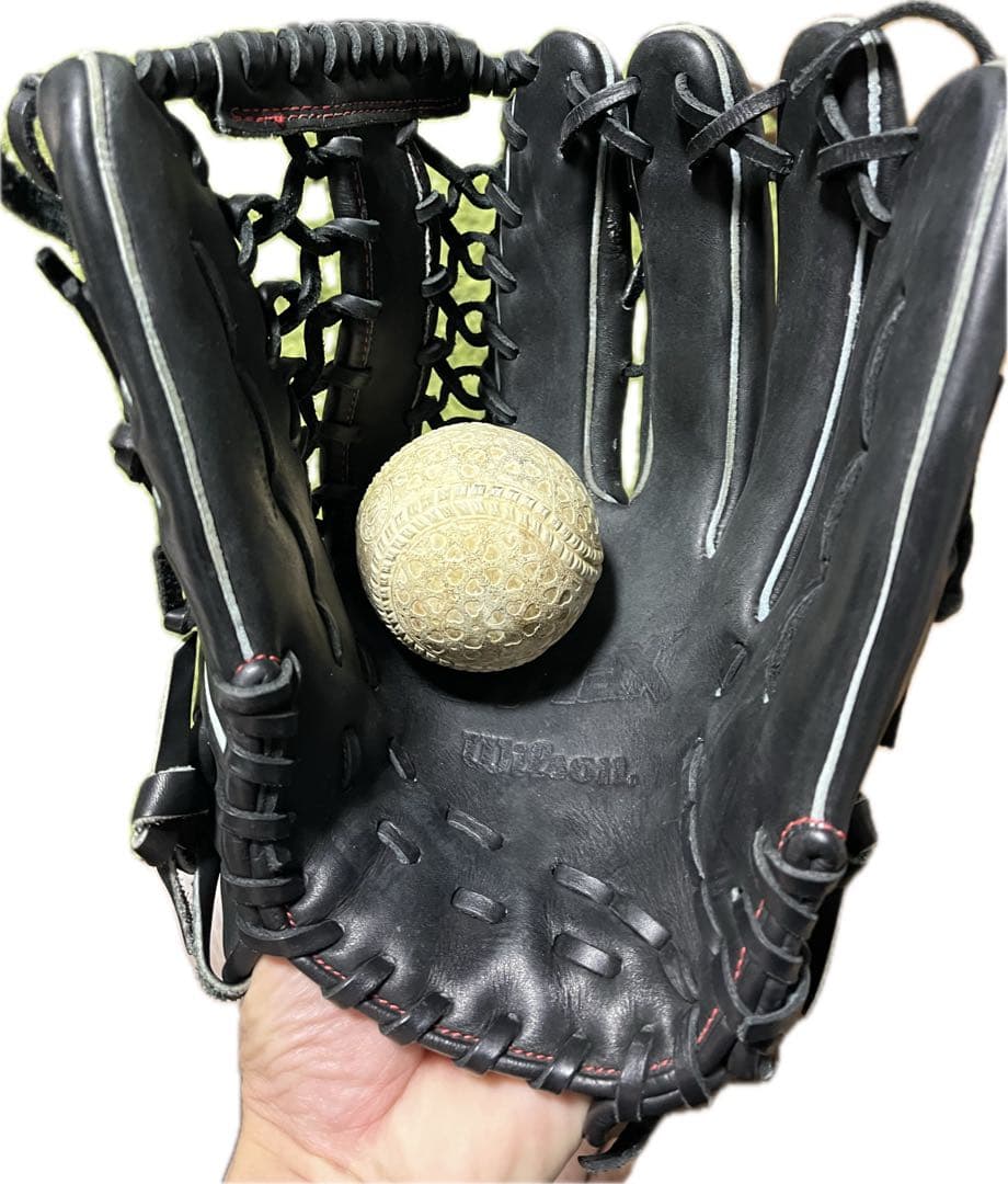Wilson 軟式野球外野手用グローブ 黒