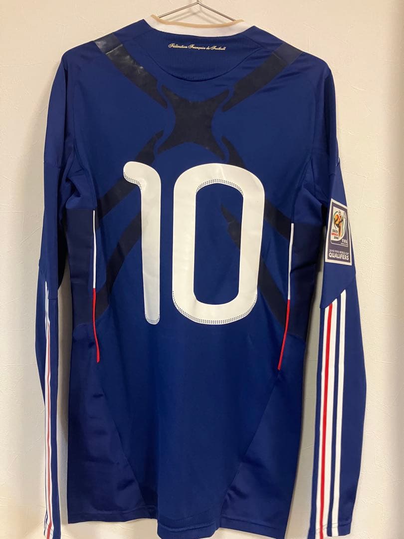 選手用フランス代表ベンゼマ選手techfit長袖ユニフォームwc予選2010