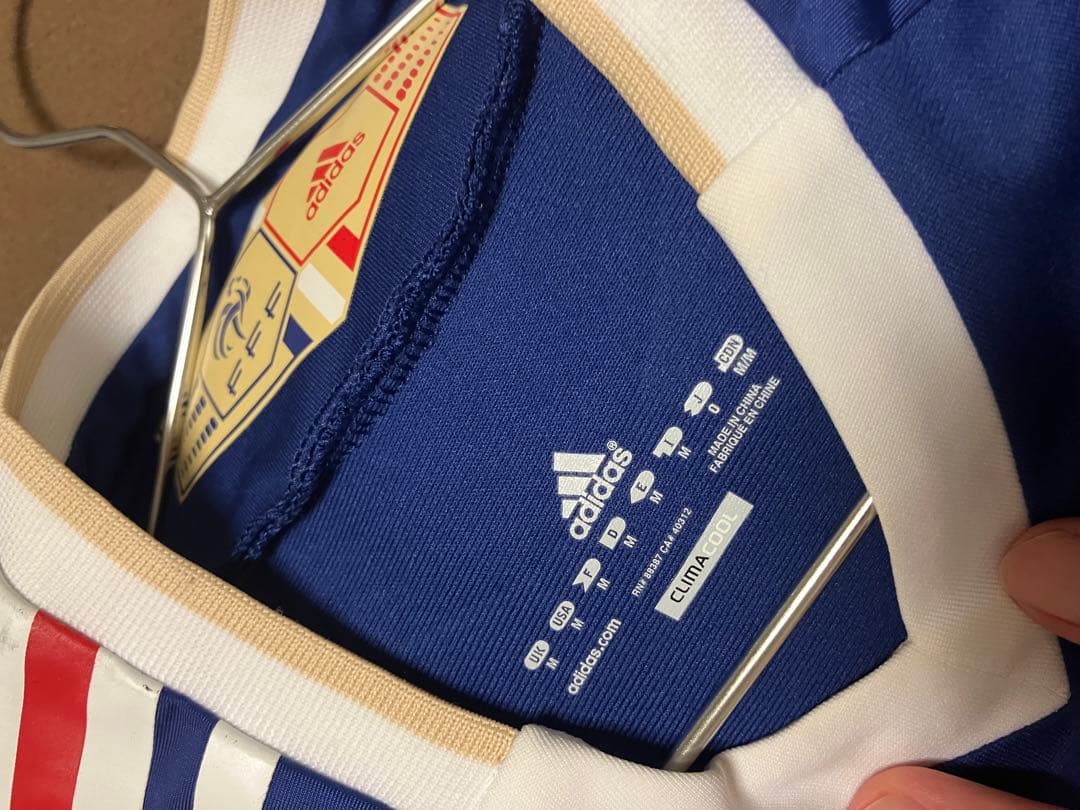 選手用フランス代表ベンゼマ選手techfit長袖ユニフォームwc予選2010