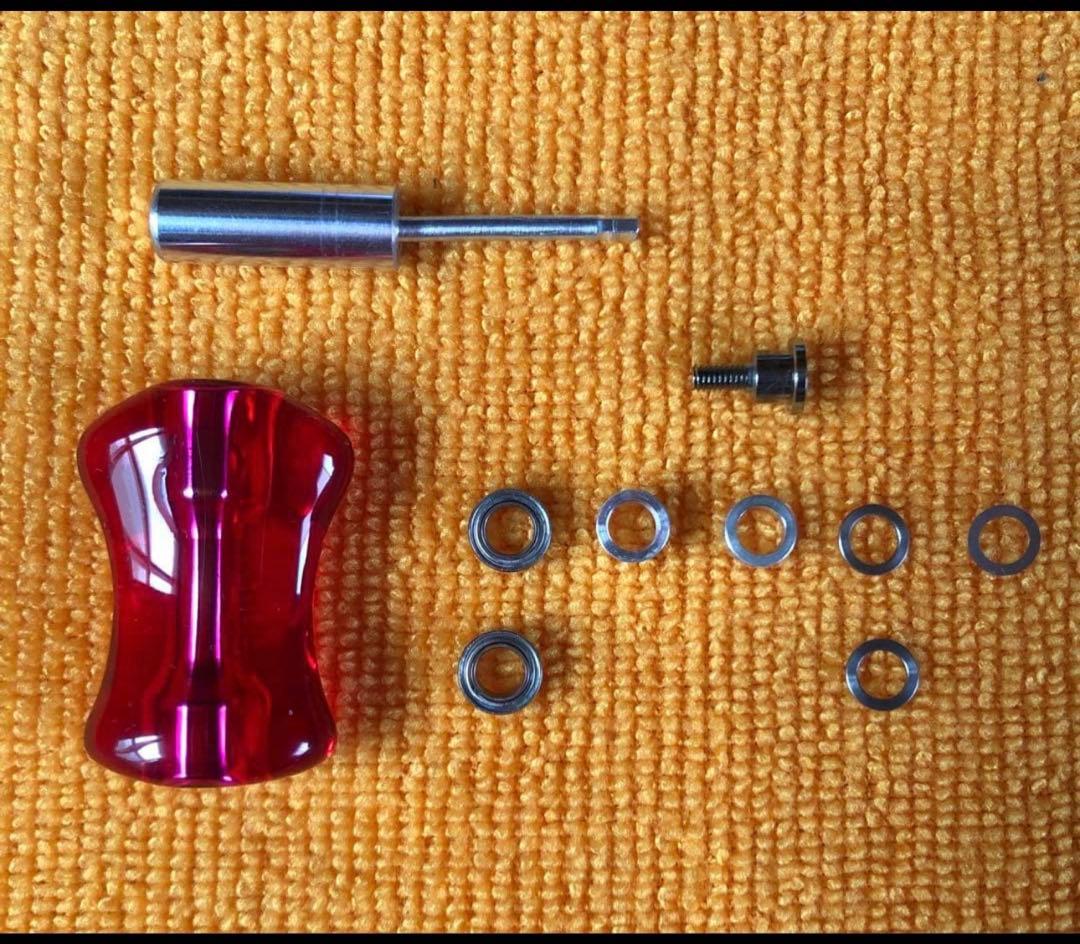 IOS アクリスタ　スリム　ハンドルノブ　ルビーレッド