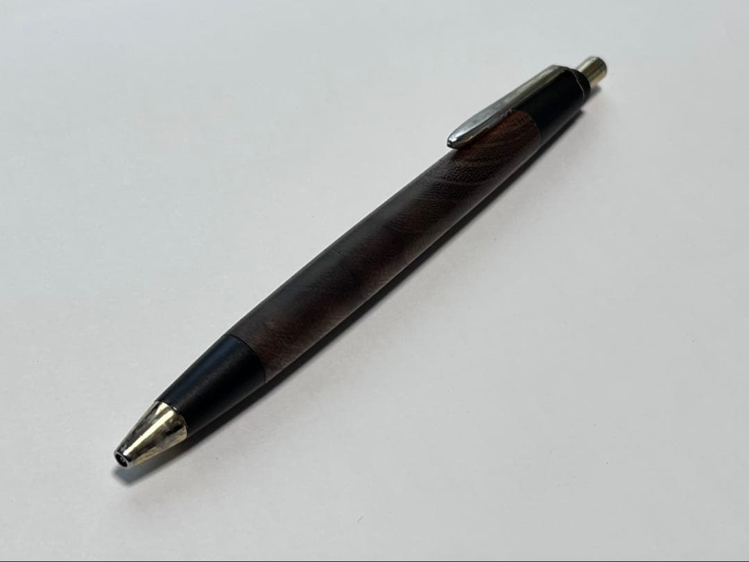 野原工芸旧型 シャーペン 欅 ゴールド金具