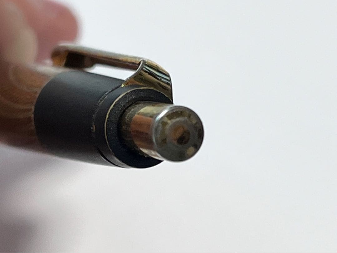 野原工芸旧型 シャーペン 欅 ゴールド金具