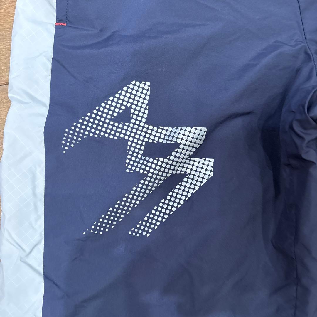 【美品】アシックス A77 ピステ上下 ウィンドブレーカー 中綿 裏起毛 L