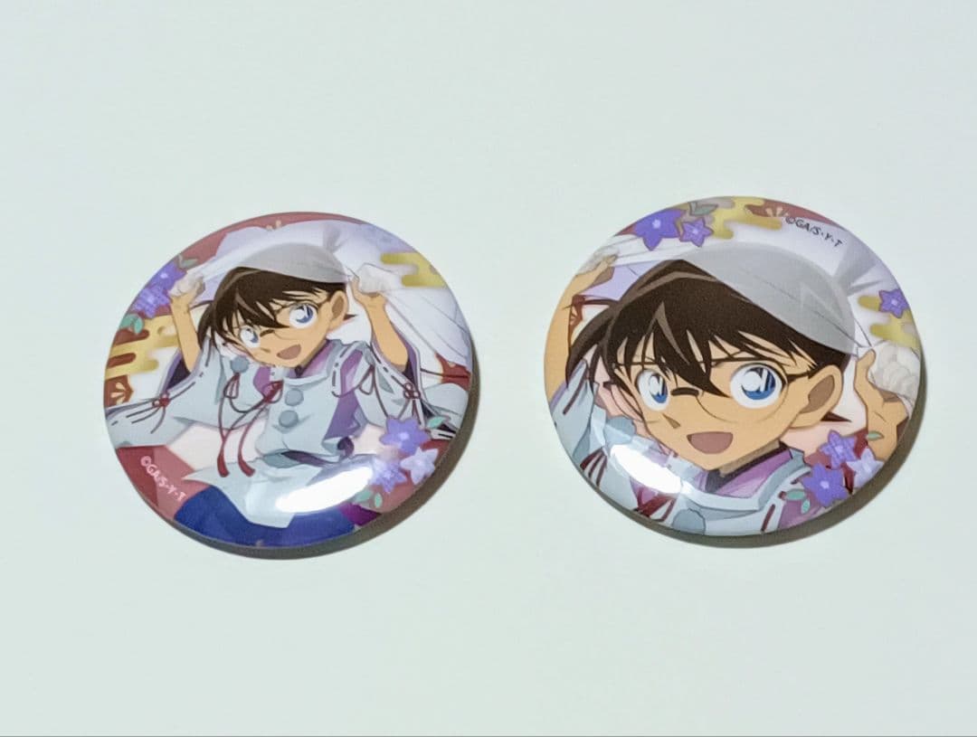 名探偵コナン 秋の華和装 江戸川コナン 18点セット スパークル缶バッジ含む