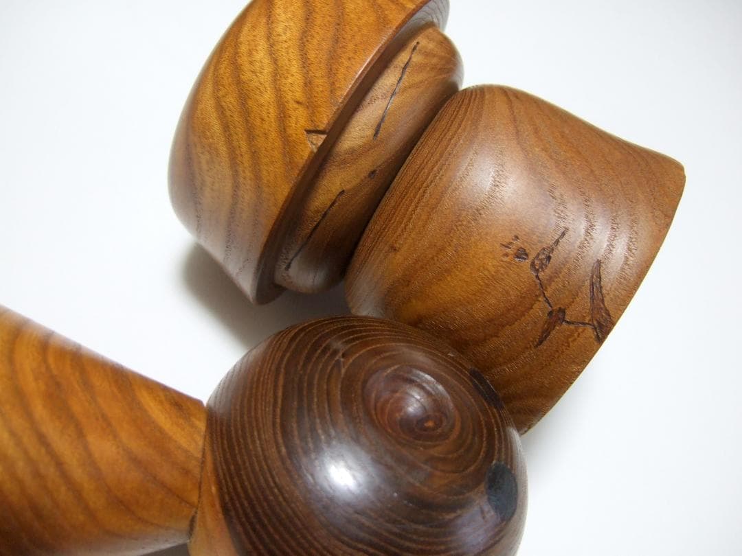 創作こけし ひろとし 2体まとめて Kokeshi dolls