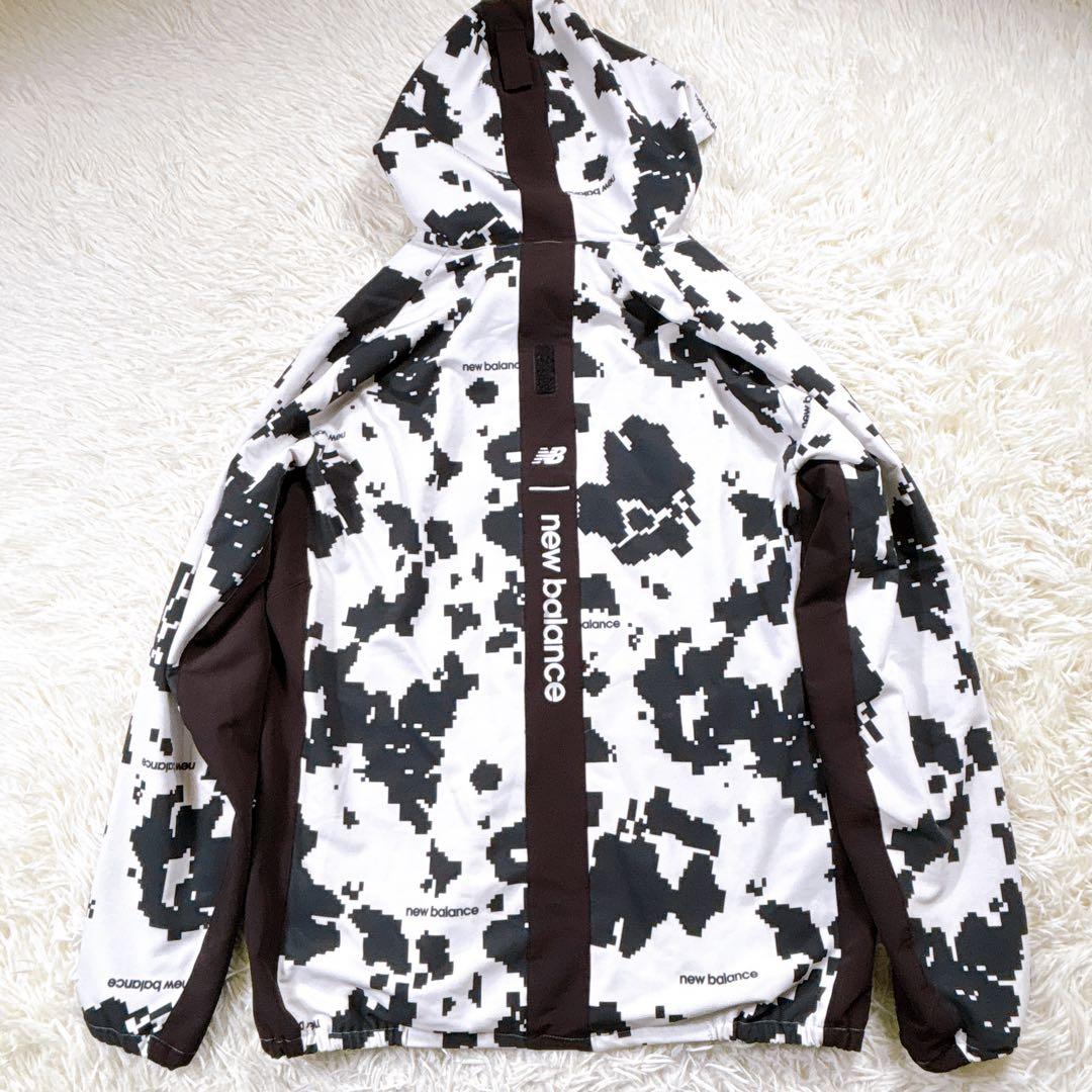 【メンズ5⭐️美品】ニューバランスゴルフ　FZフーディ　ナイロンジャケット　総柄