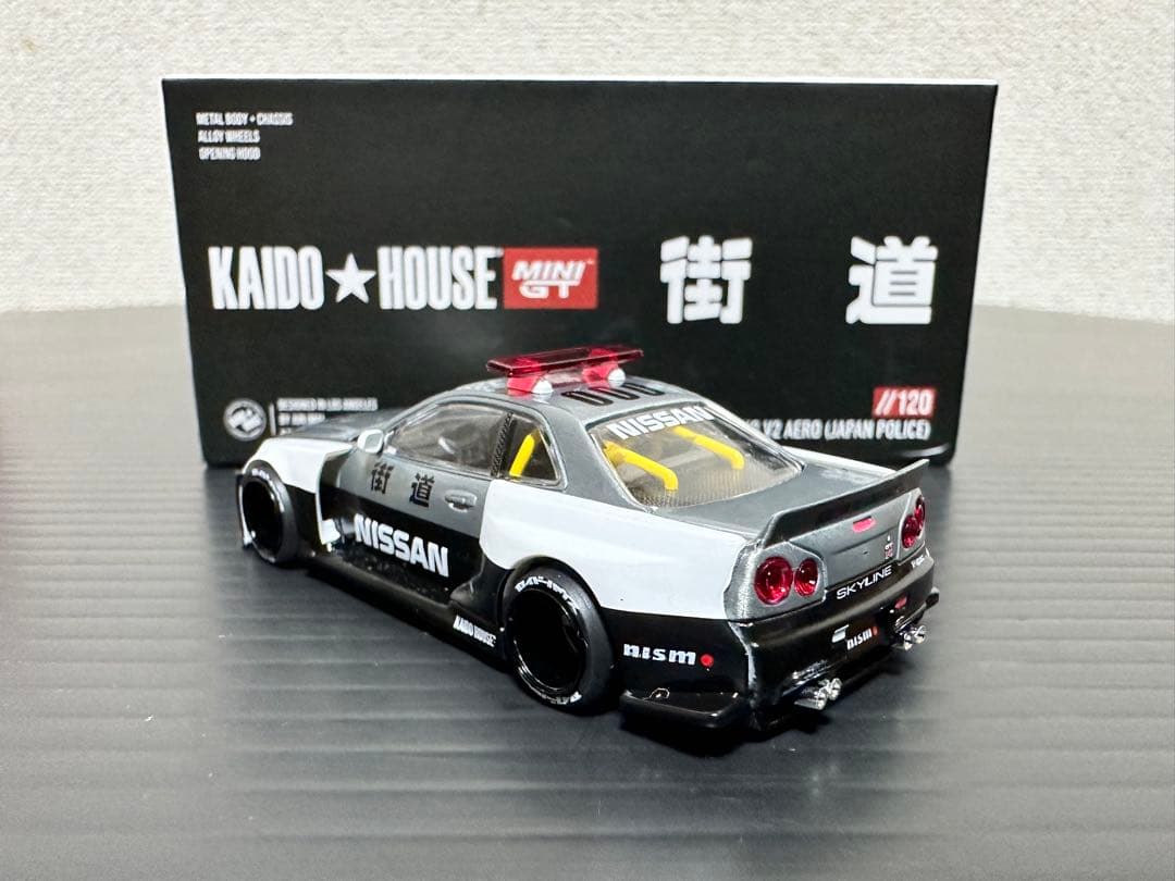MINI GT 街道ハウス スカイライン R34 ポリス チェイス ③