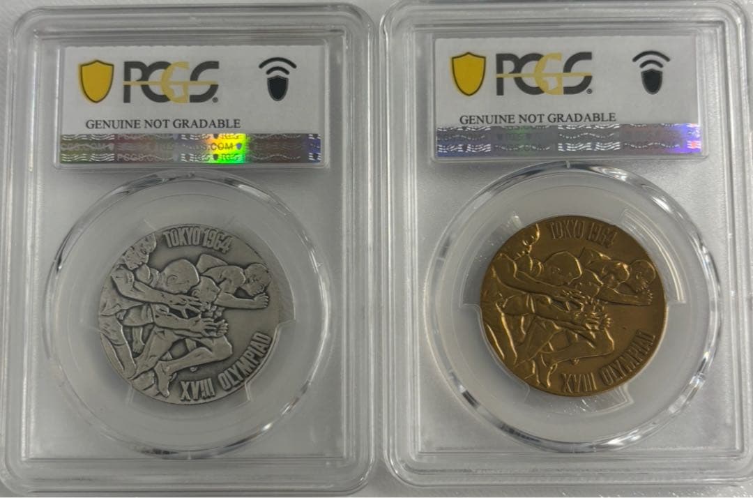 1964 東京オリンピック記念メダル 2点セット PCGS認証
