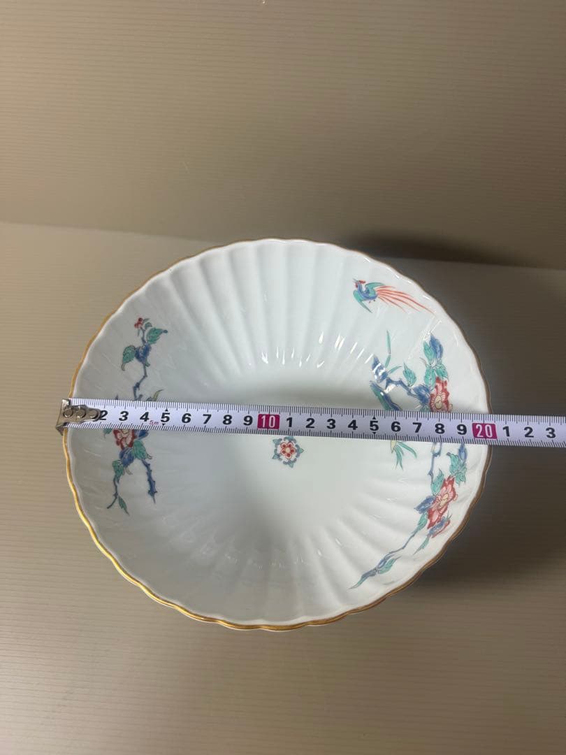 2114 有田焼　花鳥　金彩　大鉢