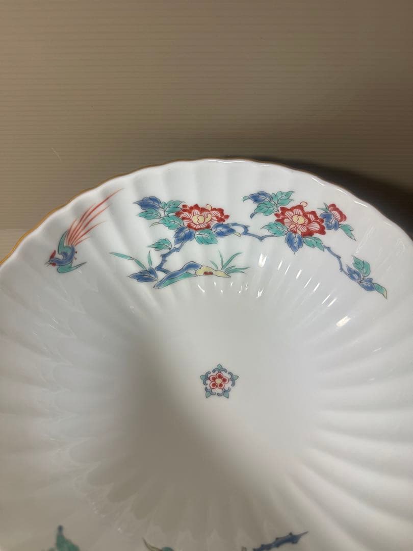 2114 有田焼　花鳥　金彩　大鉢