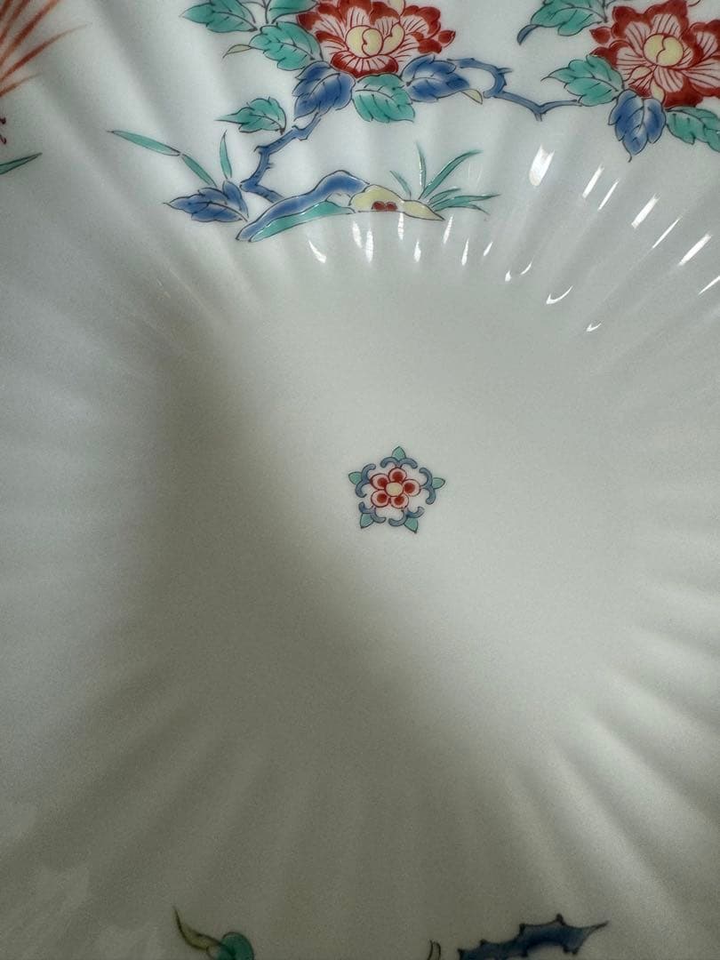 2114 有田焼　花鳥　金彩　大鉢