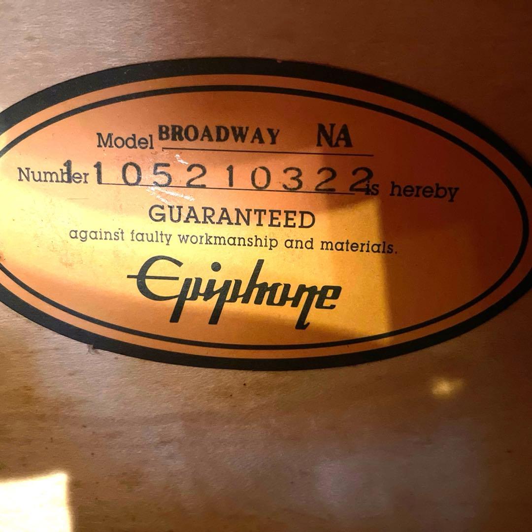 【美品】Epiphone Broadway NA Vintage Natural