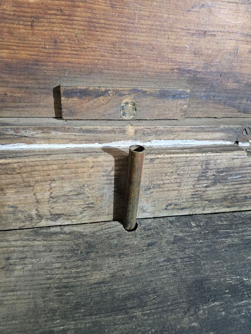 USアンティーク 無垢材の古い工具箱 木製 木箱 ツールボックス 道具箱 ケース