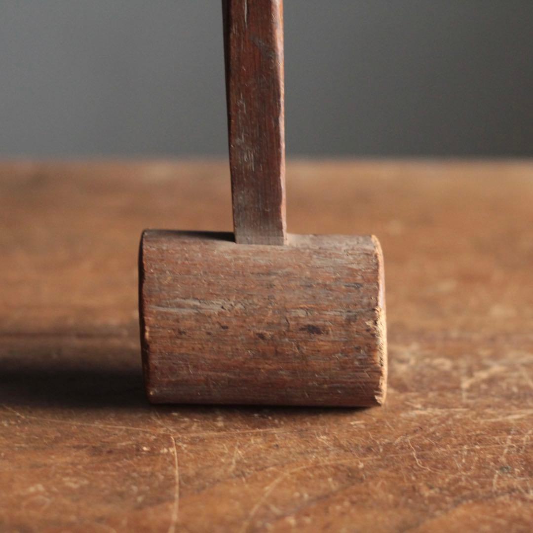 古い 佳き木肌 木鎚 古道具 アンティーク オブジェ