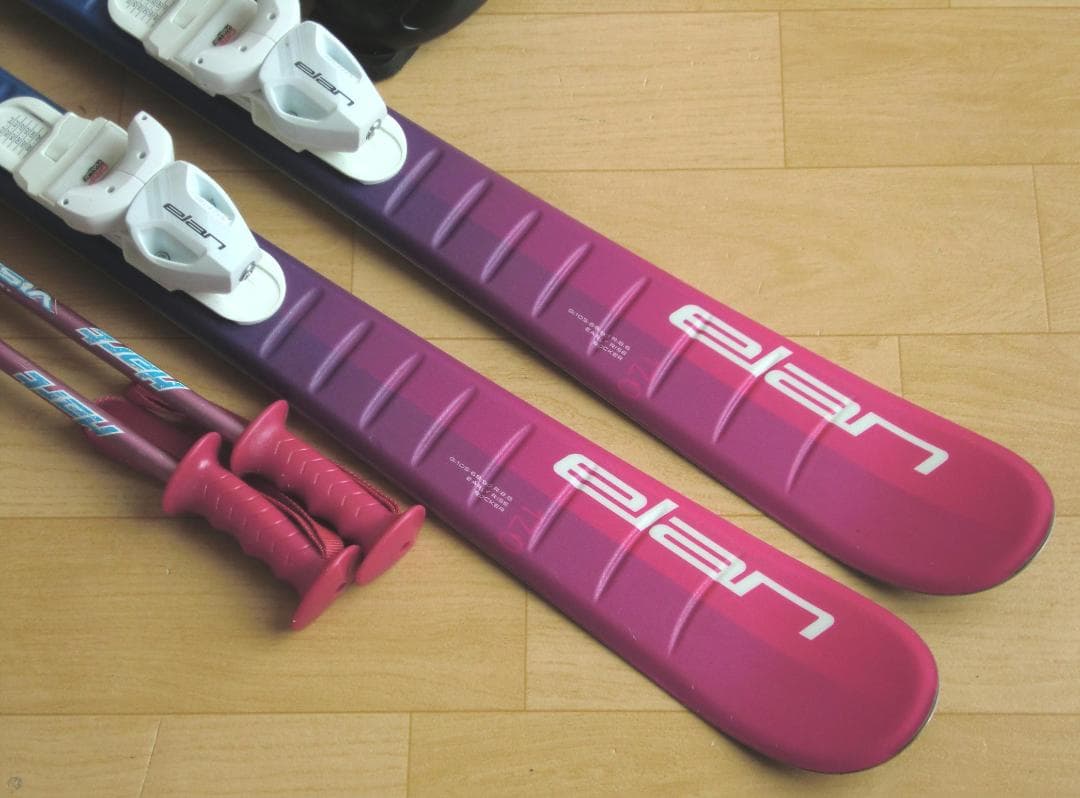 ■■送料無料■ELAN■子供用スキーフルセット■板120靴22■WAX済■■