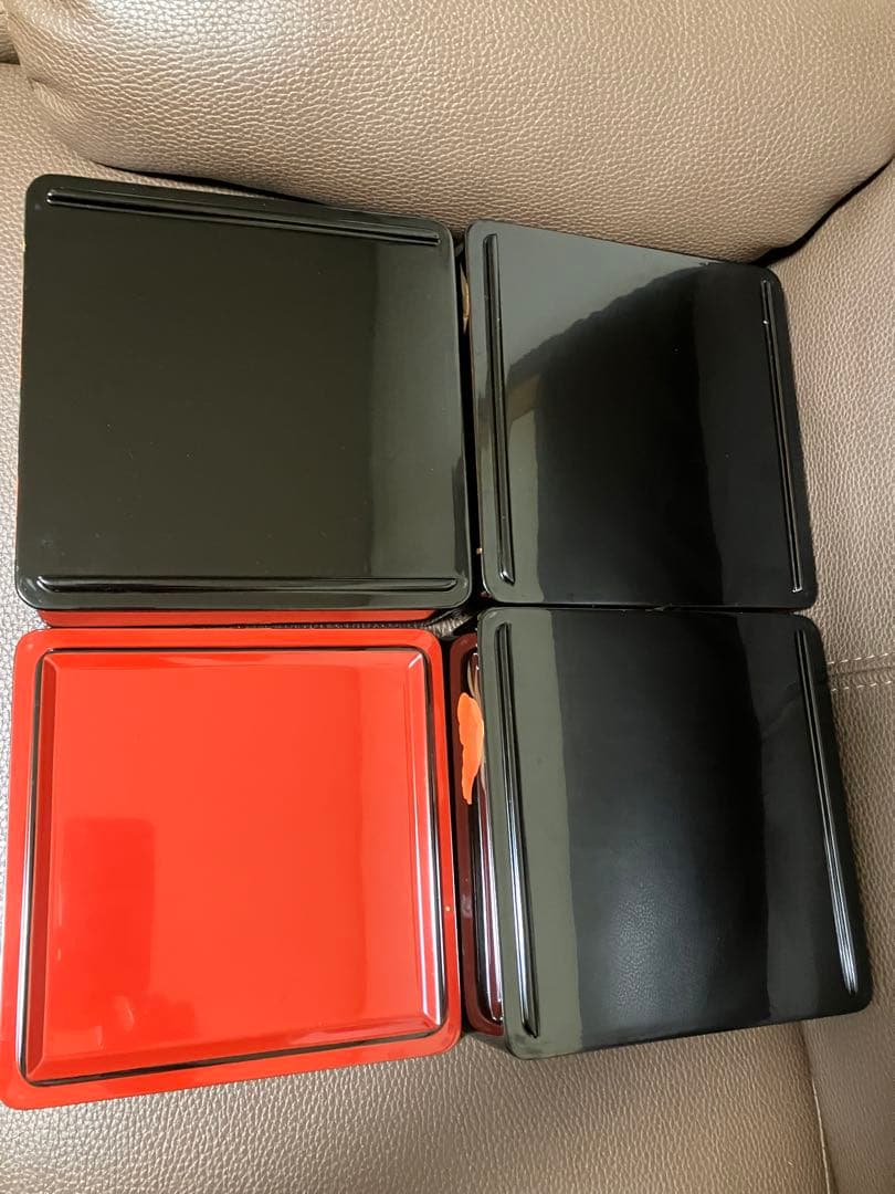 重箱 3段 会津漆器 会津塗 6.5寸 三段本重 雅花丸 黒 内朱