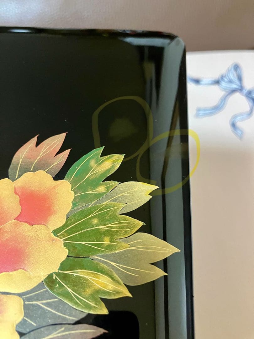 重箱 3段 会津漆器 会津塗 6.5寸 三段本重 雅花丸 黒 内朱