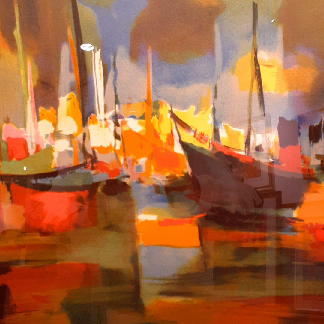 希少　世界300枚　124/300　マルセル・ムーリー作　『船影』　サイン入