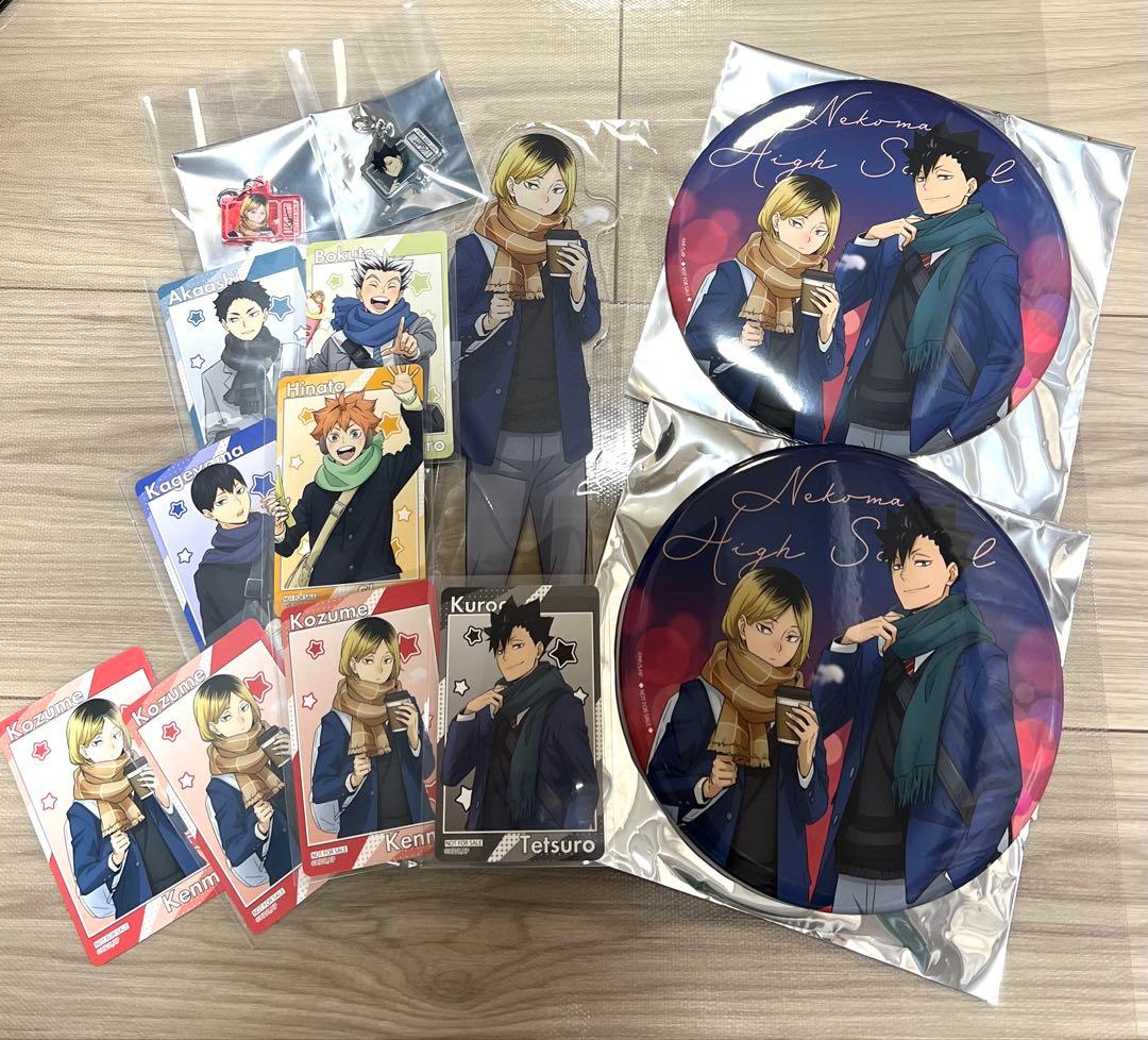 ハイキュー コスモワールド 特大アクリルフィギュア ミニゲーム 特大缶バッチ
