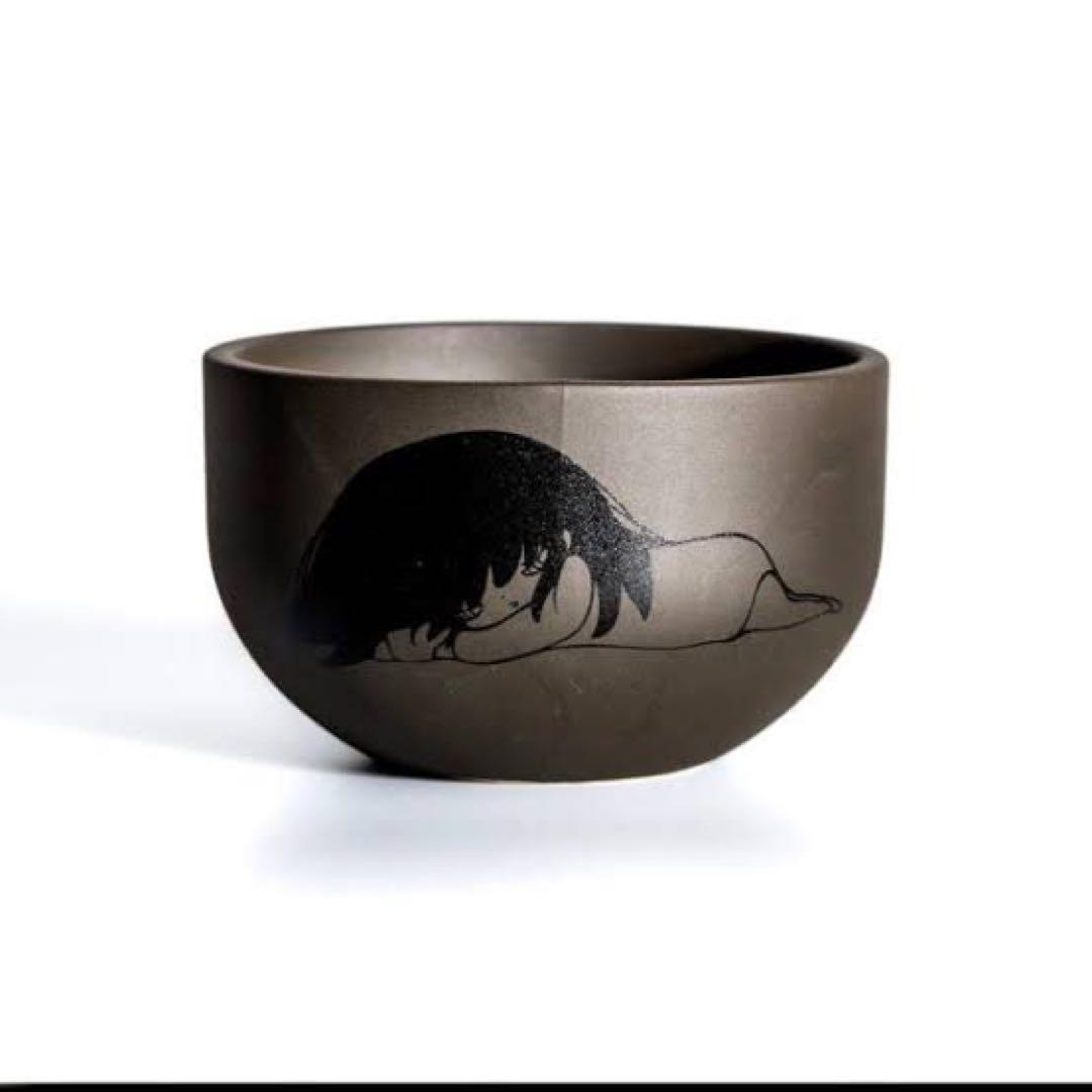 アート鉢 by カメ子カメ男 ダークグレー ライトグレー