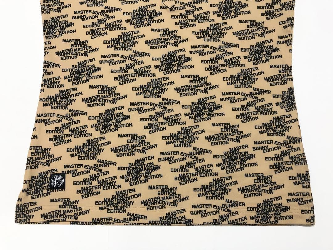 ○★新品未使用　マスターバニーエディション　ロゴ総柄　長袖ポロシャツ　2　茶系