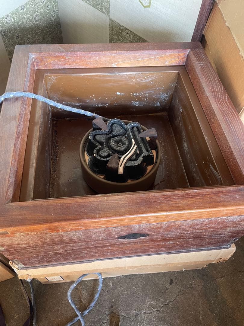 人間国宝　敬典　造 真形釜　波千鳥地紋　風炉 茶釜 置炉 野々田電熱器 茶道具