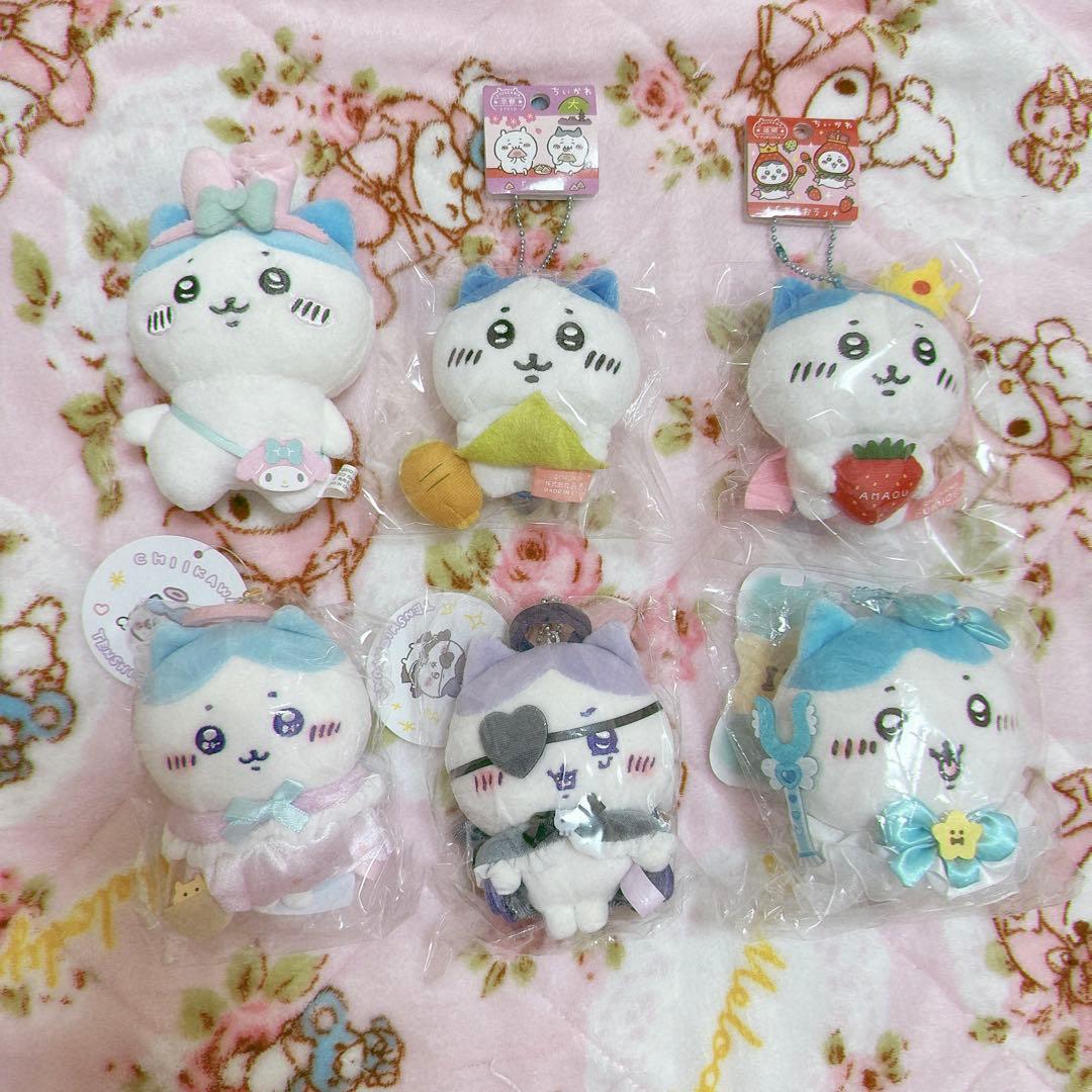 ちいかわ ハチワレ ぬいぐるみ マスコットキーホルダー 6点セット