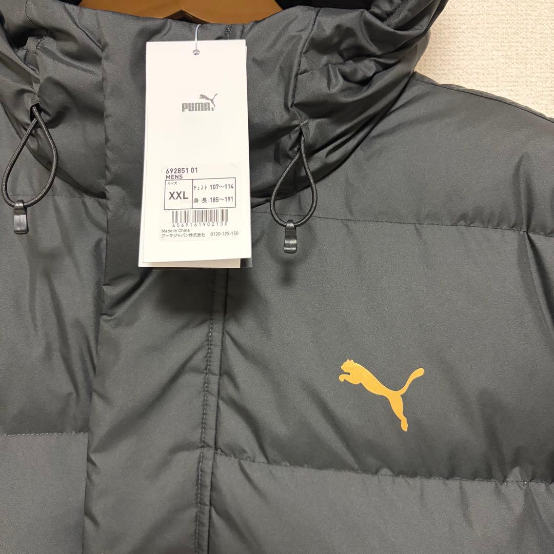 PUMA ロングダウンコート 2XL 黒 ダウン80% タグ付き　新品　未使用