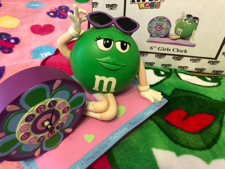 [激レア]動作確認済早い者勝ち！N.Y店購入m&m’s グリーン置き時計