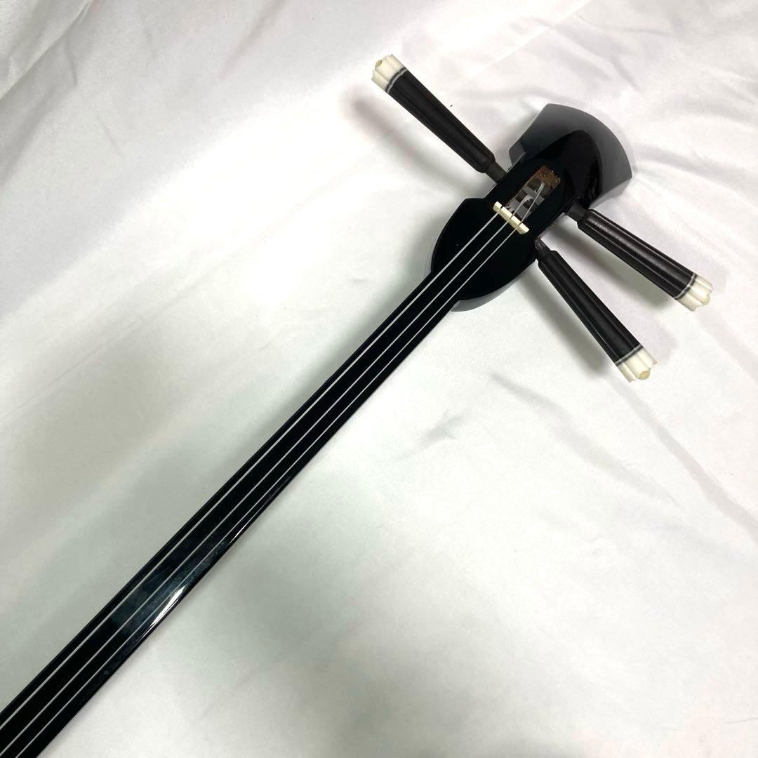 【美品】三線 沖縄 初心者 人工皮 ソフトケース 蛇革 蛇皮 付属品 和楽器