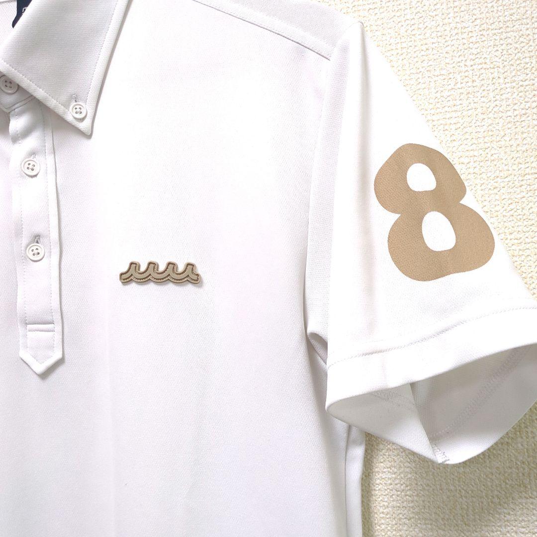 MUTA MARINE ムータ ポロシャツ BACK 5LINE 白 L