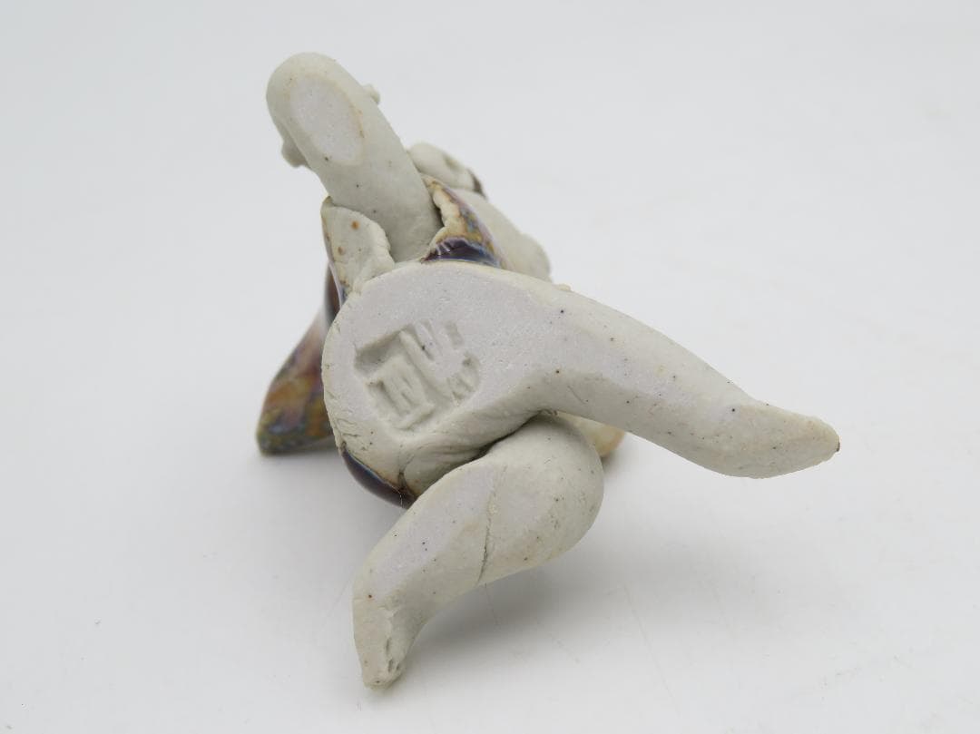 青芳人形 4点セット 陶器人形 森元青芳 砥部焼 オブジェ 置物 インテリア