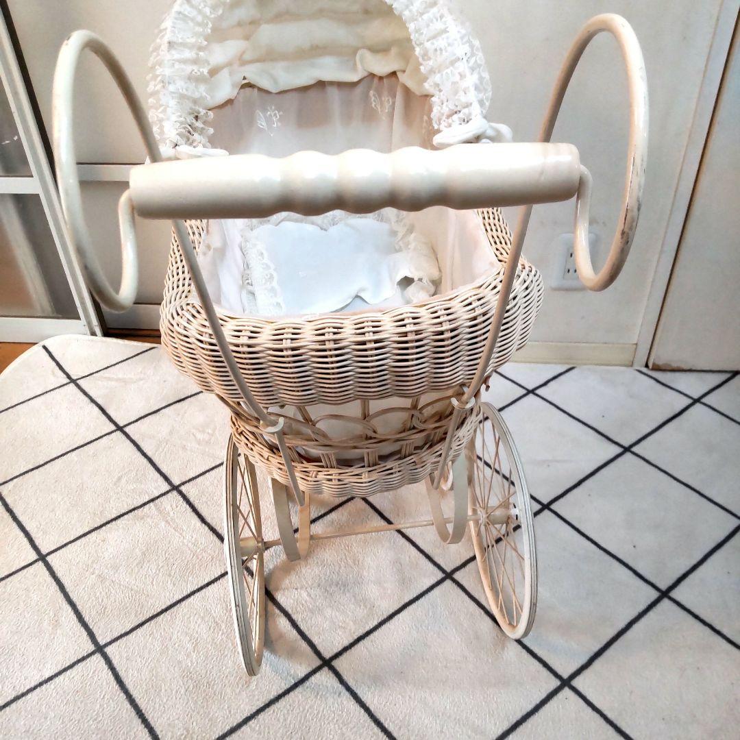 ドール用 乳母車 フランス ベビーカー アンティーク