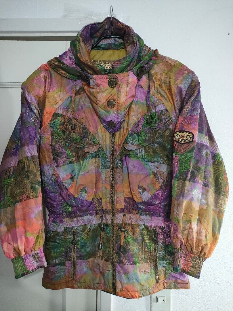 希少8090sレトロアーカイブ✦EMMEGIエンメジ　パッチワークアートブルゾン