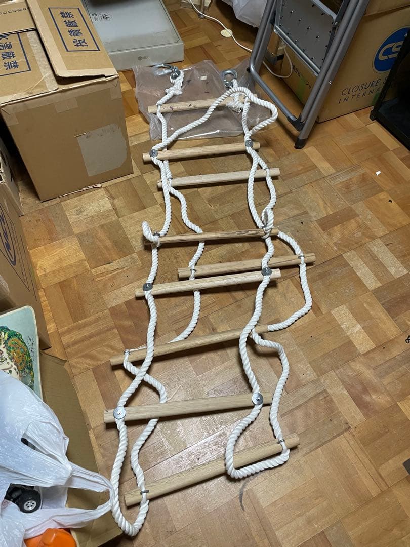 東急ハンズ購入 未使用保管 ロープ避難はしご 9段 金具完備 防災用品