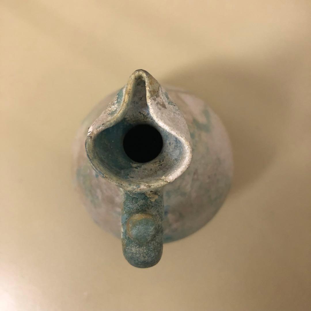 ペルシャ緑釉水注(みずさし)　　5〜6世紀