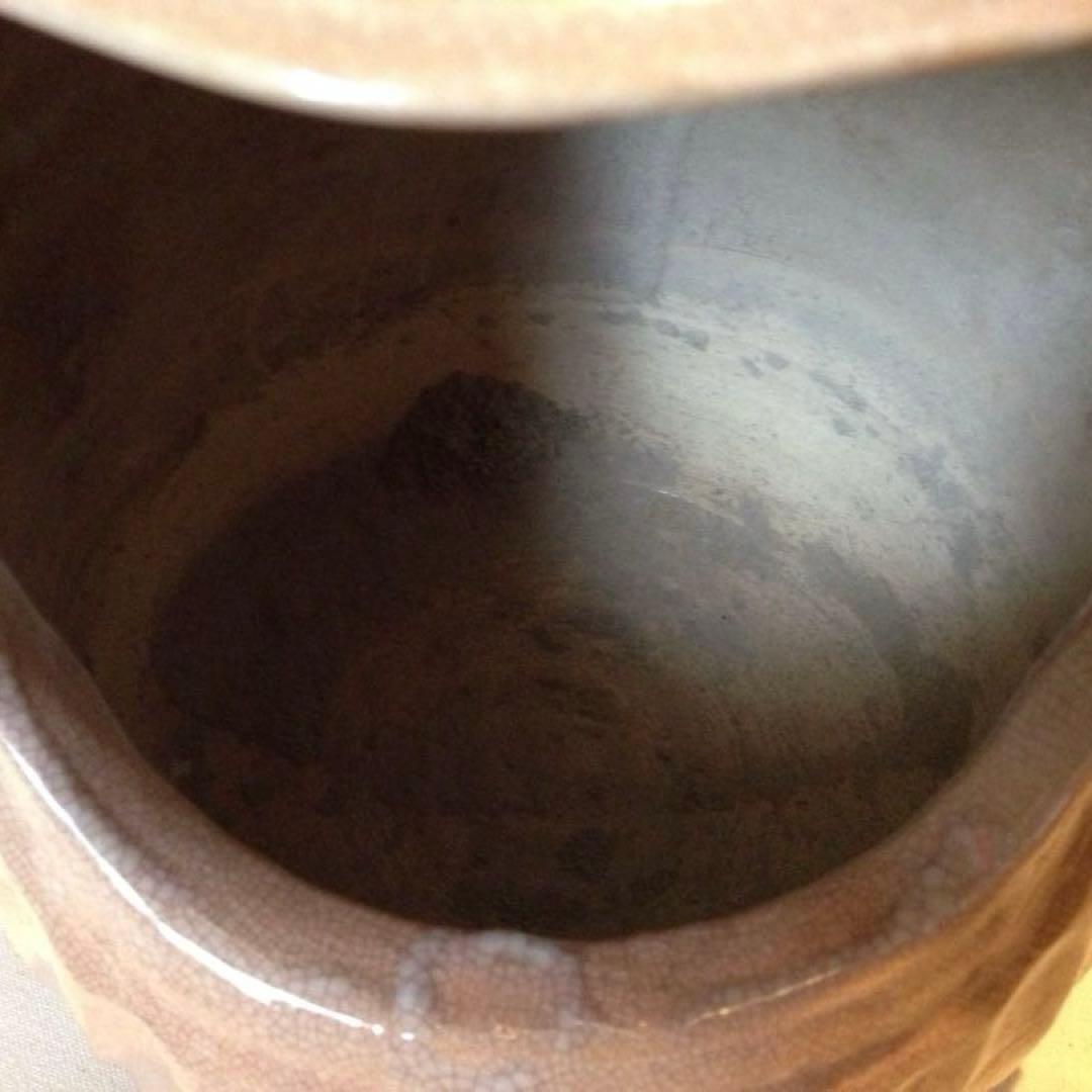 希少！経年70年以上 萩焼 だるま火鉢 手火鉢 手炙り 手炉 陶器 茶道具 花器