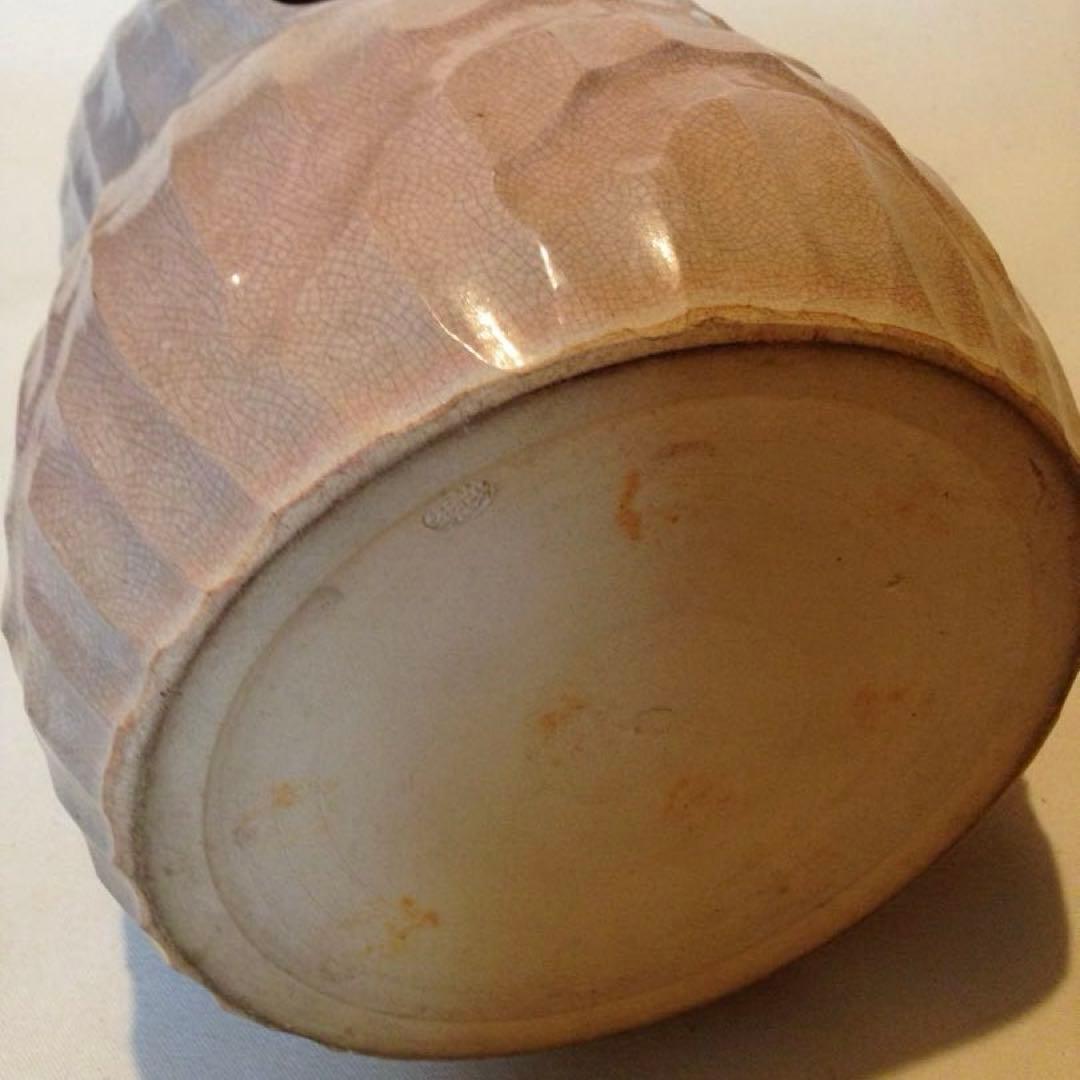 希少！経年70年以上 萩焼 だるま火鉢 手火鉢 手炙り 手炉 陶器 茶道具 花器