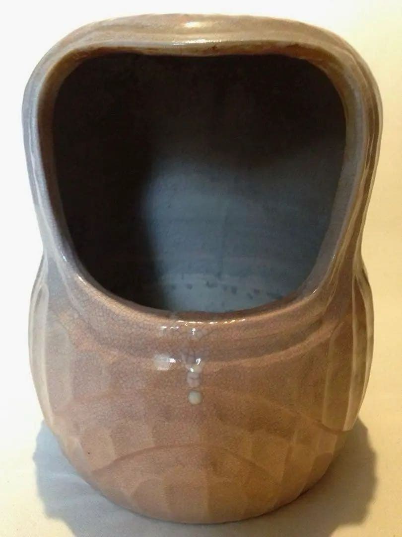 希少！経年70年以上 萩焼 だるま火鉢 手火鉢 手炙り 手炉 陶器 茶道具 花器