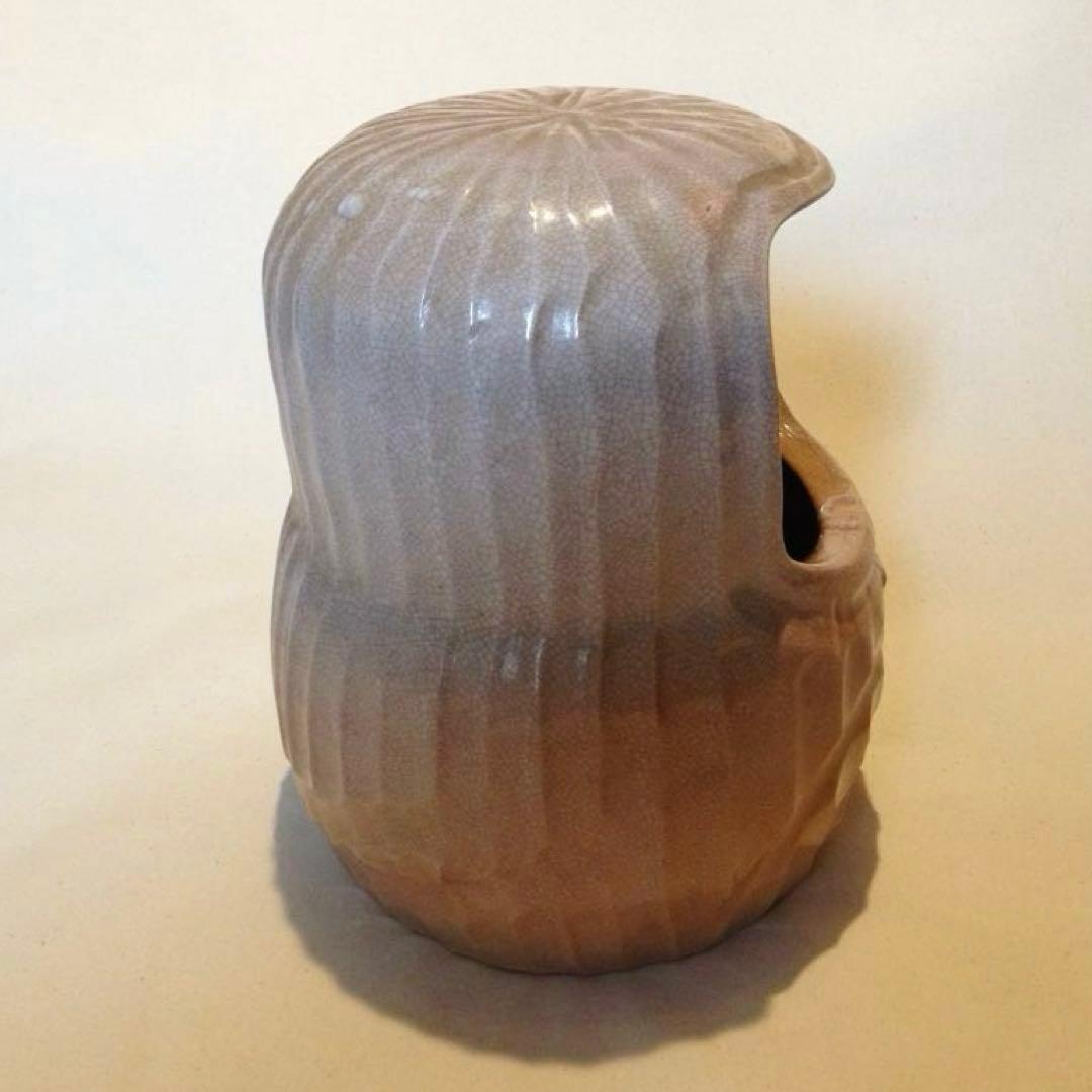 希少！経年70年以上 萩焼 だるま火鉢 手火鉢 手炙り 手炉 陶器 茶道具 花器