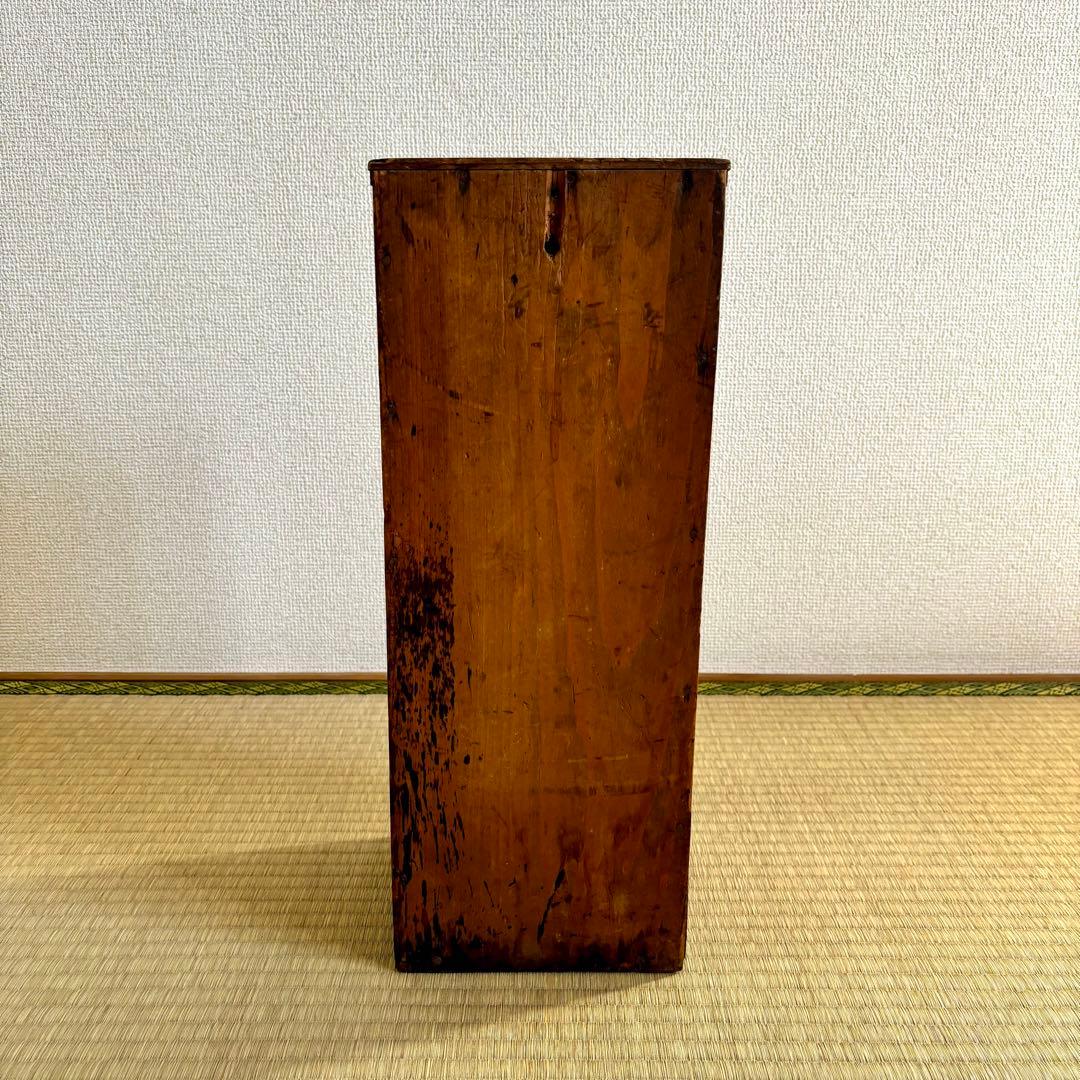 古い　葉書入れ　郵便入　小物入れ　小引き出し　明治　戦前　古民芸　古民具　古家具