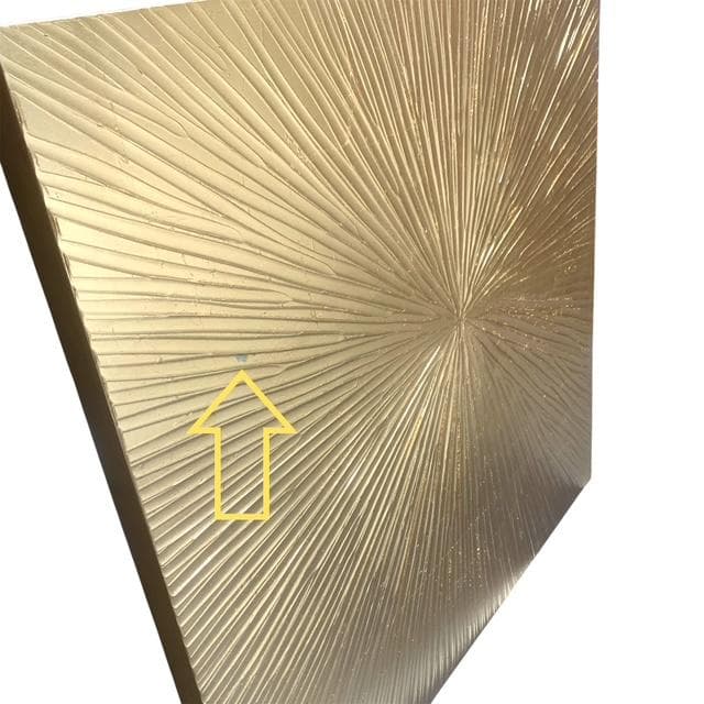 訳アリ／キャンバスアート ゴールド樹脂 デコボックス 2601