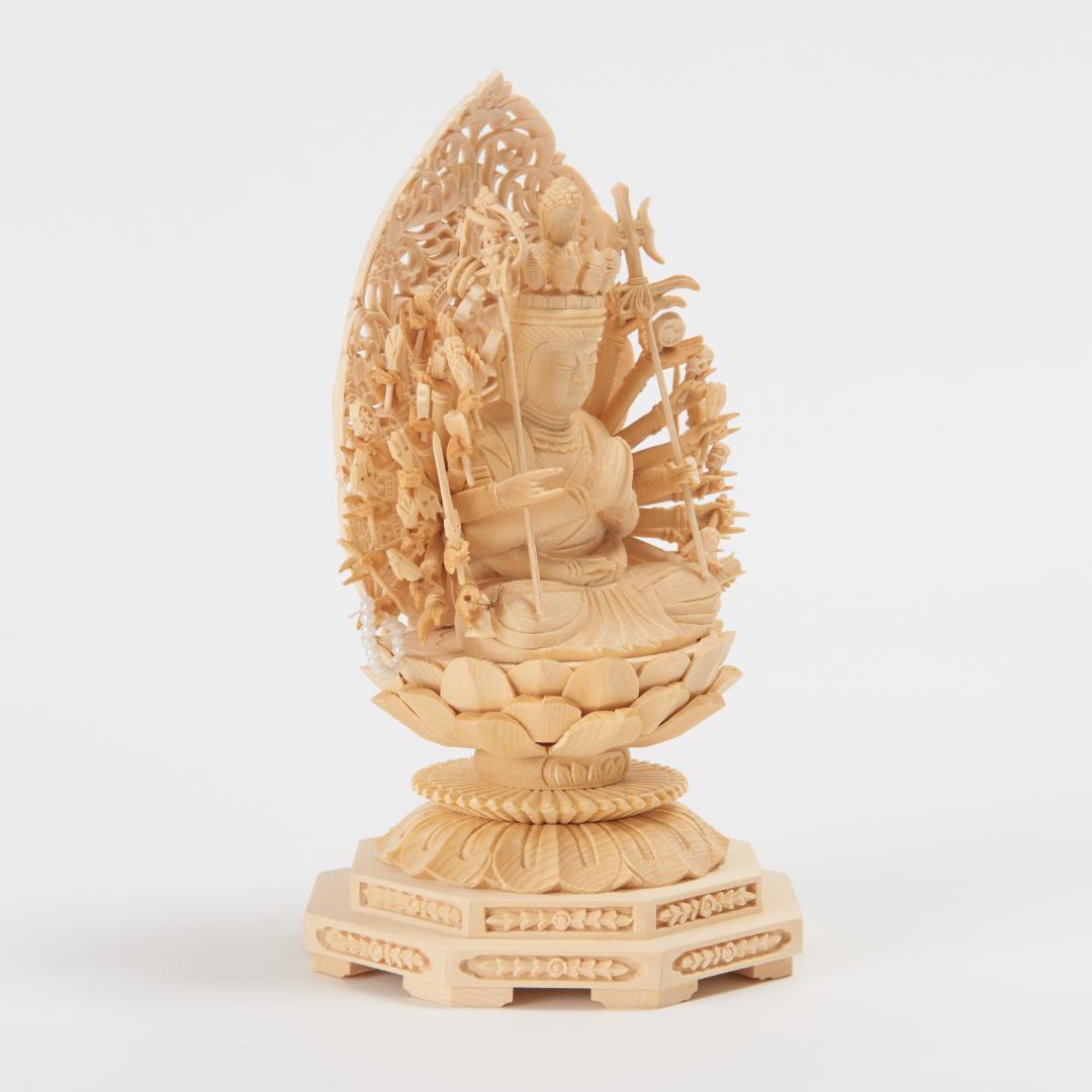 桧　2寸　千手観音　仏像 #042