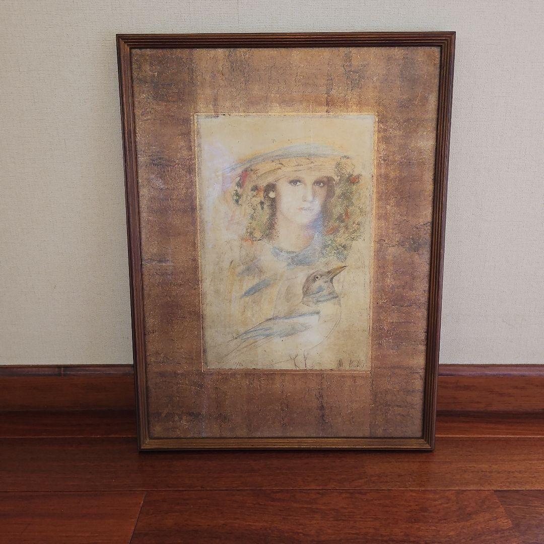 メルサド.ベルバーの作品　少女と鳥